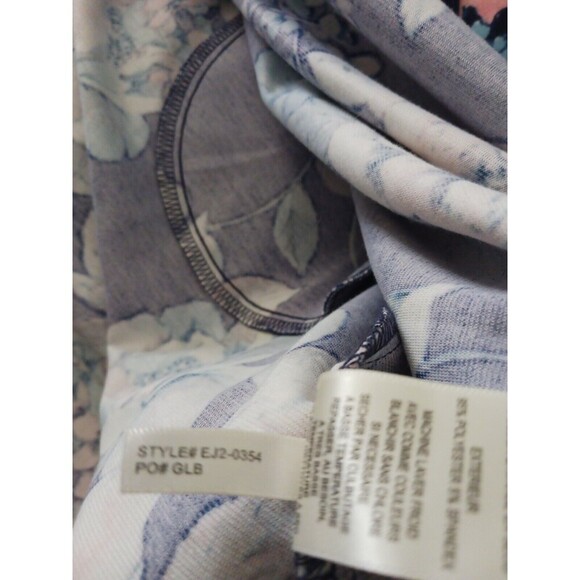 Eliza J Dress Women's 16w Navy Blue Floral Multi Color Plus‎ Size Short Sleeve - Picture 3 of 11